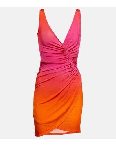 Louisa Ballou Summer Solstice Printed Minidress - Orange