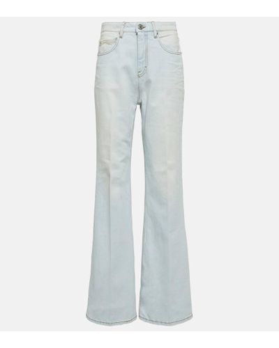 Ami Paris Jeans flared de tiro alto - Azul