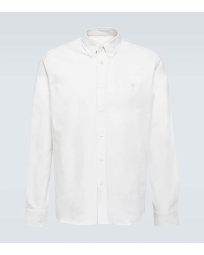 Ami Paris Hemd aus Baumwollpopeline - Weiß