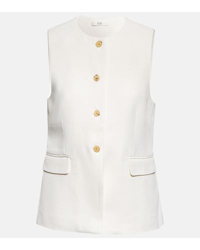 Co. Buttoned Vest - White