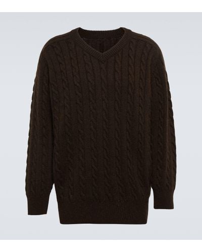 The Row Domas Cable-knit Cashmere Jumper - Brown