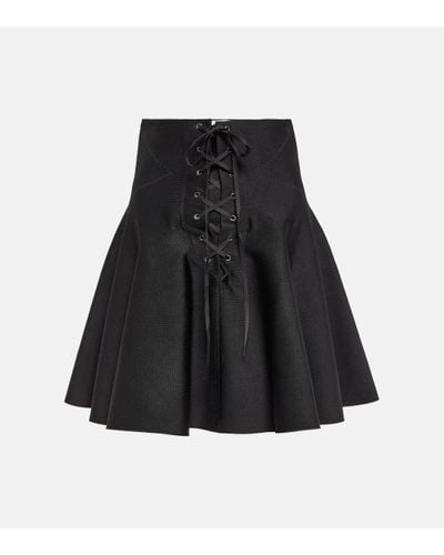 Alaïa Pleated Miniskirt - Black
