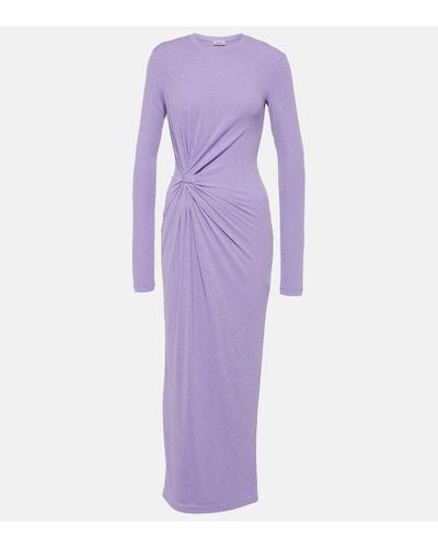 Nanushka Gathered Jersey Maxi Dress - Purple