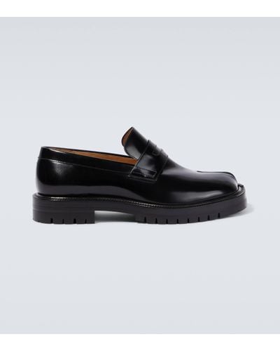 Maison Margiela Tabi Patent Leather Loafers - Black