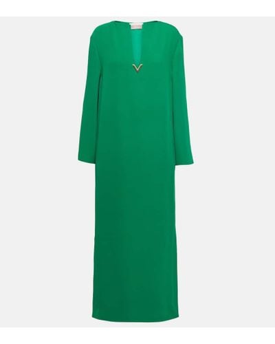 Valentino Vestido caftan en seda de Cady Couture - Verde