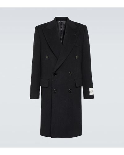 Dolce & Gabbana Abrigo de lana con botonadura doble - Negro