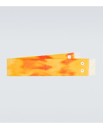 Loewe X Howl's Moving Castle Calcifer Wool And Mohair Scarf - Orange