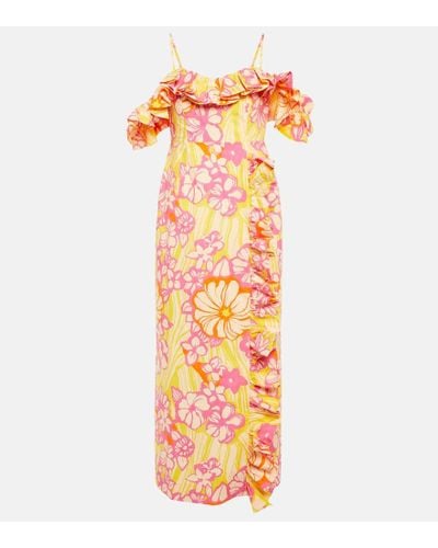 ALÉMAIS Fenella Ruffled Organic Cotton Dress - Multicolor