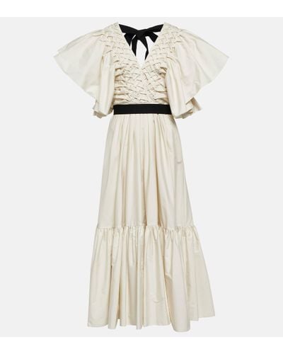 ROKSANDA Braided Cotton Poplin Maxi Dress - Natural