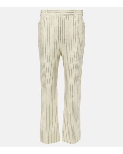 Tom Ford Pantalon slim Wallis en laine et soie - Neutre
