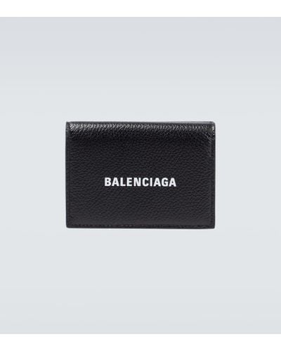 Balenciaga Portemonnaie Cash aus Leder - Schwarz
