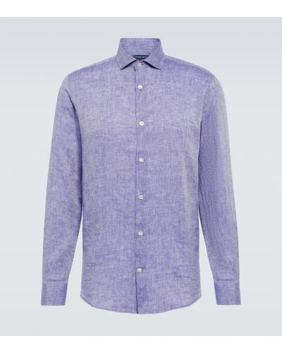 Frescobol Carioca Antonio Linen Shirt - Purple