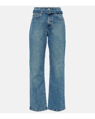 Proenza Schouler Mid-Rise Straight Jeans Ellsworth - Blau