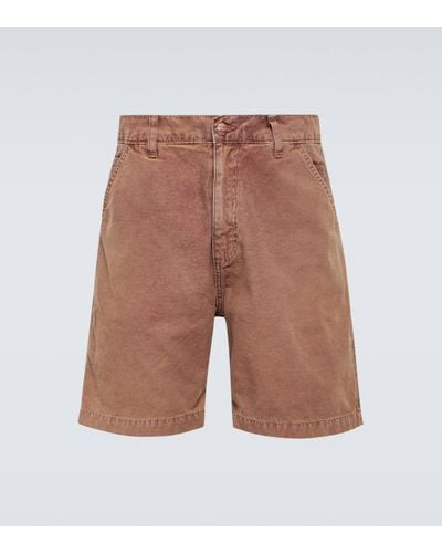 NOTSONORMAL Cotton Canvas Shorts - Brown