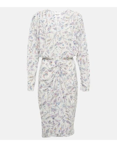Isabel Marant Danalia Printed Jersey Midi Dress - White