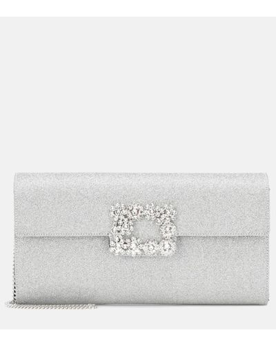 Roger Vivier Evening Envelope Glitter Clutch - Multicolor