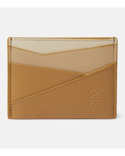 Loewe Puzzle Leather Cardholder - Natural