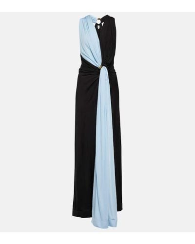 Bottega Veneta Draped Jersey Maxi Dress - Black