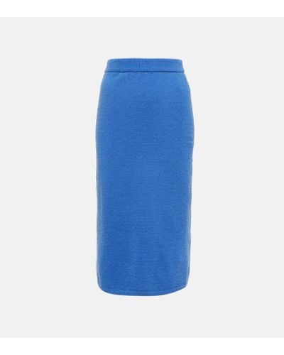 Nanushka Jorna Wool-blend Midi Skirt - Blue
