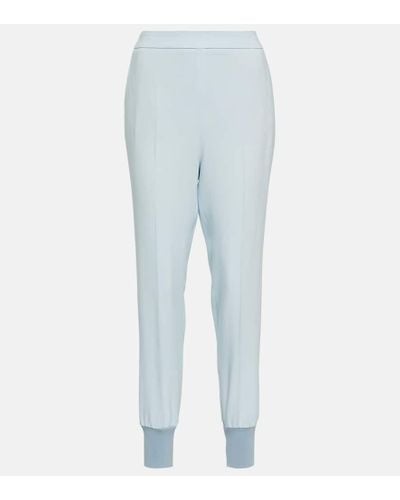 Stella McCartney Pantalones Julia de crepe - Azul