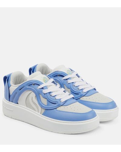 Stella McCartney 25mm Hohe Sneakers Aus Kunstleder "s-welle 1" - Blau