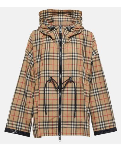 Burberry Checked Jacket - Brown