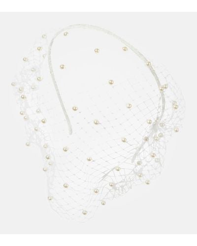 Jennifer Behr Diadema Voilette con adornos de perlas - Multicolor