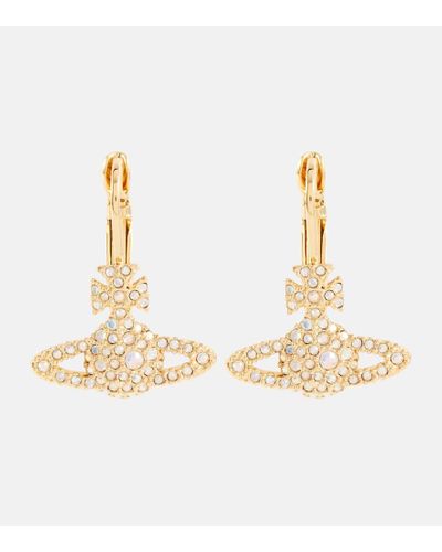 Vivienne Westwood Grace Bas Relief Embellished Earrings - Metallic