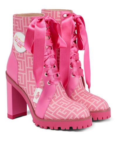 Balmain X Barbie ® Petra Ranger Ankle Boots - Pink