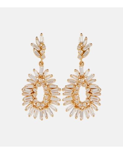 Suzanne Kalan 18kt Gold Earrings With Diamonds - Metallic