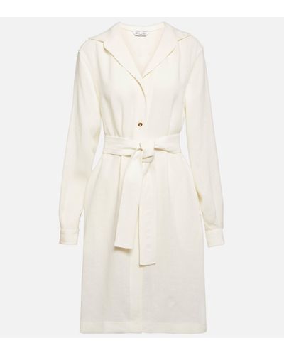 Loro Piana Linen Shirt Dress - White