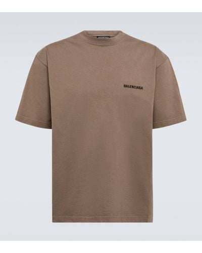 Balenciaga T-shirt en coton - Marron