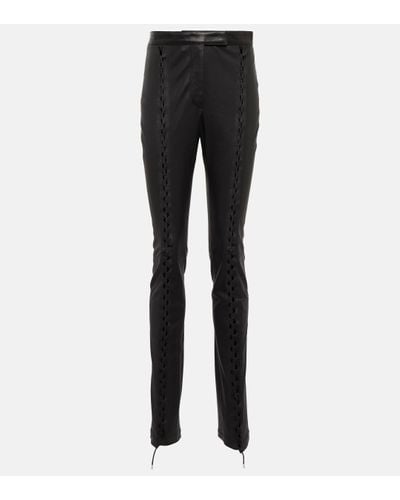 Dion Lee Hinge-seam Leather Trousers - Black
