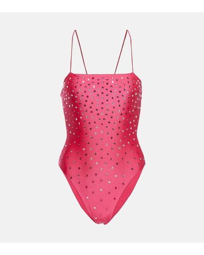 Oséree Gem Embellished Swimsuit - Pink