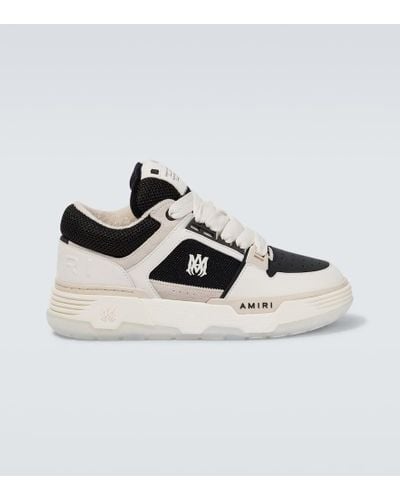 Amiri Ma-1 Leather And Mesh Low-top Sneakers - White
