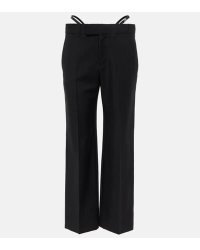 Gucci Mohair And Wool Straight Trousers - Black