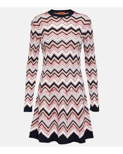 Missoni Miniabito in misto lana a zig-zag - Multicolore