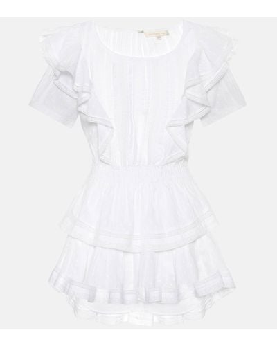 LoveShackFancy Natasha Cotton Minidress - White