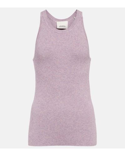 Isabel Marant Top Merry in maglia a coste - Viola