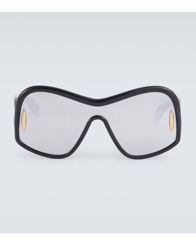 Loewe Square Mask Shield Sunglasses - Brown