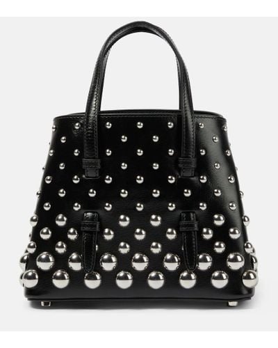 Alaïa Mina 20 Embellished Leather Tote Bag - Black