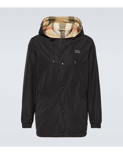 Burberry Impermeable a cuadros - Negro
