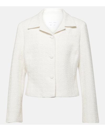 Proenza Schouler Veste White Label Quinn en tweed de coton - Blanc