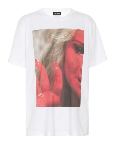 Raf Simons T-shirt in cotone con stampa - Multicolore