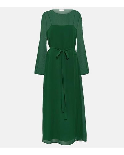 Chloé Vestido midi de seda - Verde