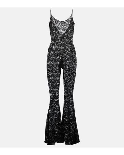 Oséree Jumpsuit O-Lover in pizzo - Nero