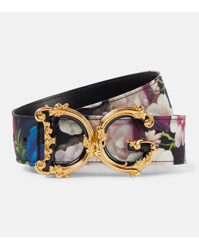 Dolce & Gabbana Cintura DG Girls 40mm in raso con stampa - Multicolore