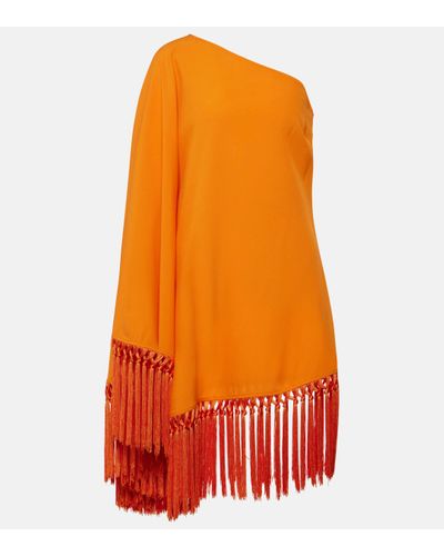 ‎Taller Marmo One-shoulder Crepe Minidress - Orange