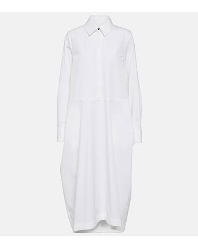 Jil Sander Robe chemise en coton - Blanc