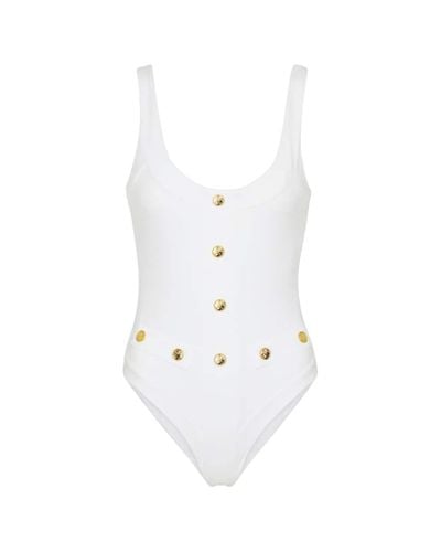 Caroline Constas Sailor Swimsuit - White